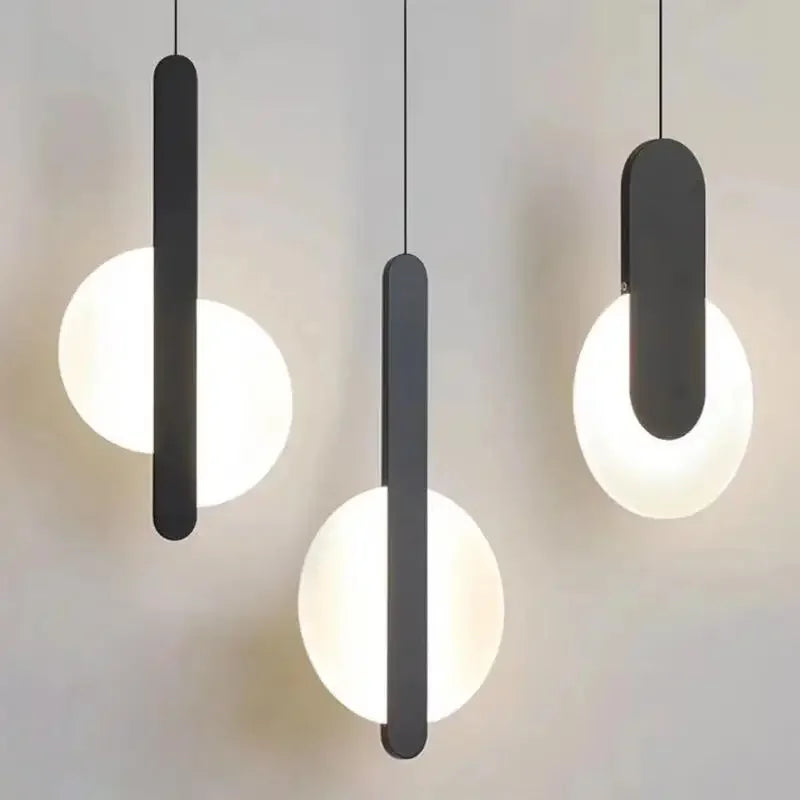 Nordic Luxury Black Bedroom Pendant Lamp Bedside Decoration Light