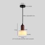 Marble Wood LED Pendant Lamp Modern Interior Nordic Lighting Luminaria