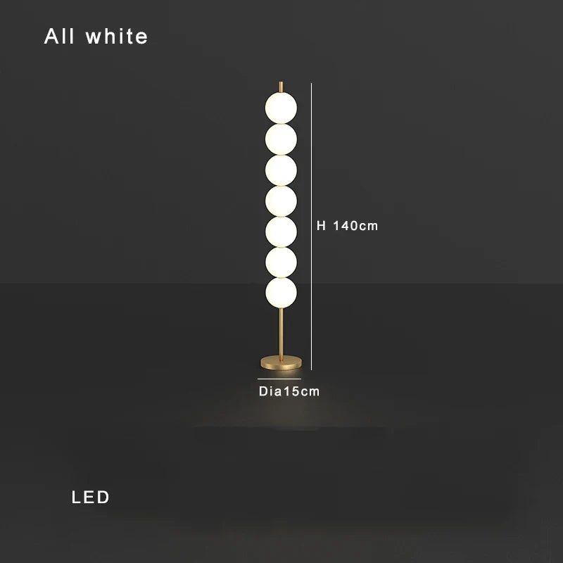 White Balls Floor Lamp: Modern Living Room Decoration & Mood Light