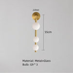 White Glass Ball Wall Sconce Lamp for Parlor, Bedroom, Dining Room