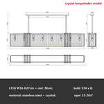 Gold Lustre Steel Pendant Lights - Luxury Dining Room LED Hanging Lamp