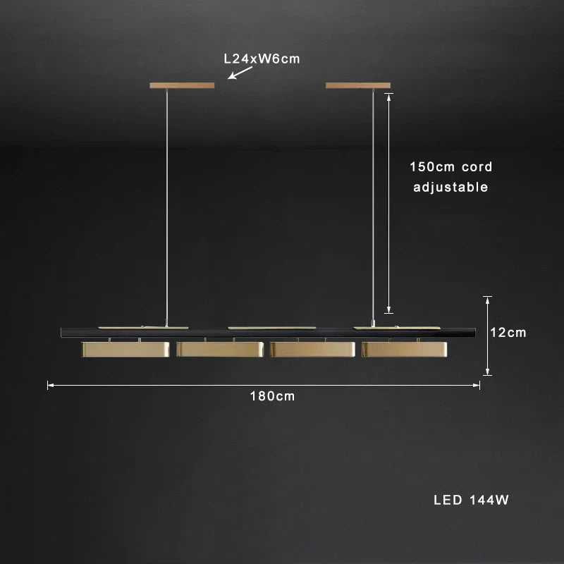 Nordic Gold Stainless Steel Chandelier for Modern Dining Table Decor