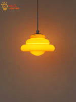 Cream Glass Pendant Lights LED G9 for Girl's Room & Kitchen