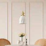 White Ceramic LED Pendant Lamp Modern Hanging Light Fixtures