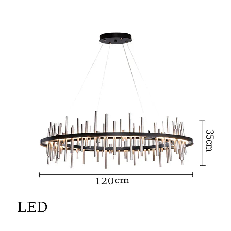 LED Stainless Steel Pendant Light Chandelier for Home Decor in Foyer, Living Room, Bedroom, Restaurant