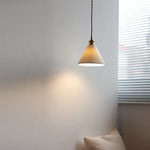 White Ceramic LED Pendant Light | Adjustable Nordic Modern Home Decor Hanging Lamp