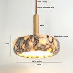 Bulgari Stone LED Pendant Lamp - Natural Marble Hanging Light