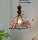 Butterfly Tiffany Glass Pendant Lamp Modern Nordic LED Hanging Light