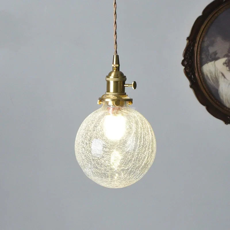 Copper Glass LED Pendant Light for Modern Home Decor