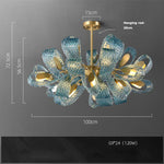 Blue Queen Crystal Glass Chandelier for Staircase Lighting