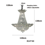 K9 Crystal Gold Ceiling Chandelier - Trendy Chrome Lighting