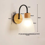 Nordic Glass LED Wall Sconce with Pull Chain Switch for Home Decor