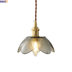 Glass Copper LED Hanging Light: Nordic Pendant Lamp, Living Room Bedroom Coffee Knob Switch