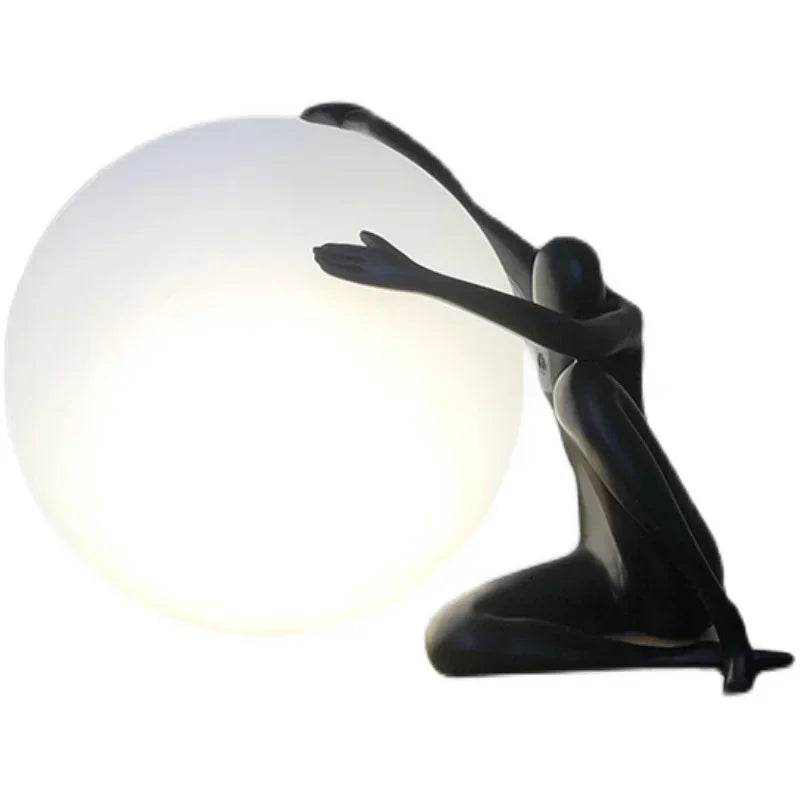 Humanoid Sculpture LED Table Lamp for Bedroom & Living Room