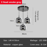 Modern Glass LED Pendant Lights for Dining Room Kitchen Table & B&B Loft Stair Chandeliers