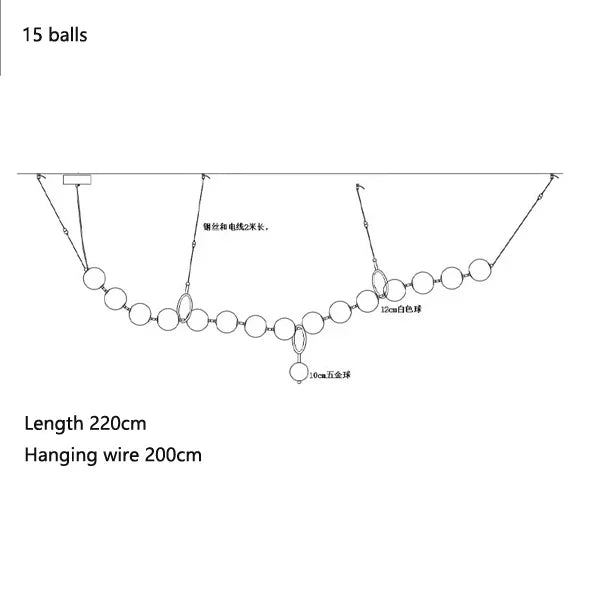 Glass Ball Pendant Chandelier: Nordic Luxury Ceiling Light