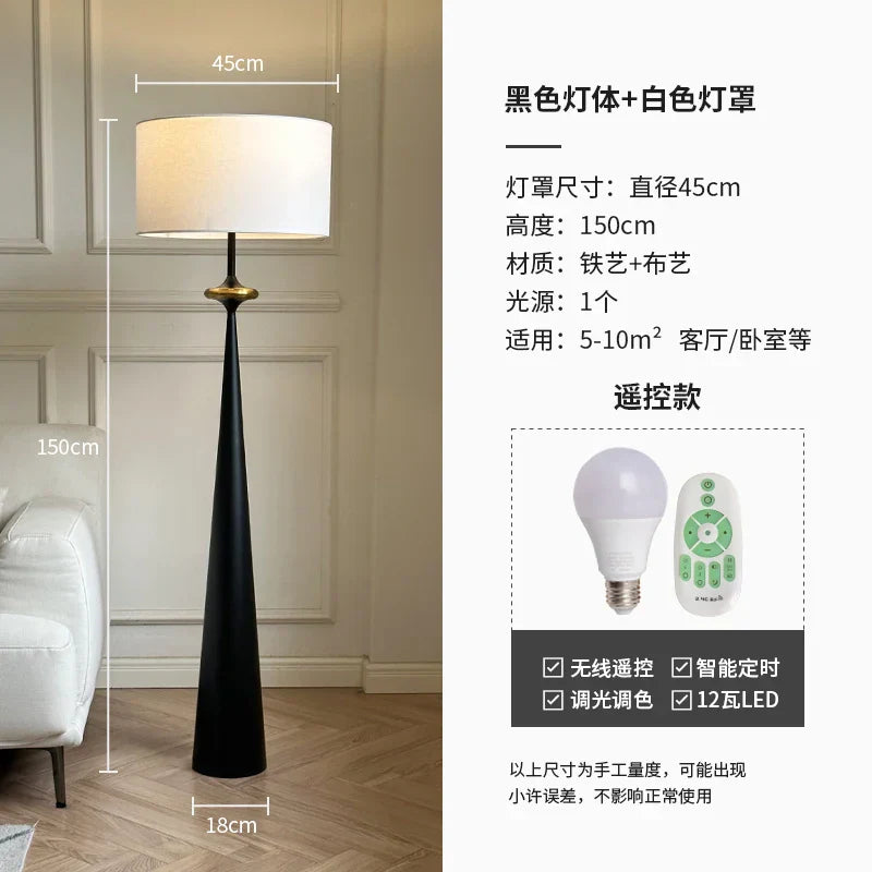 LED Iron Art Floor Lamp | Wabi-sabi Minimalist Design for Living Room, Bedroom