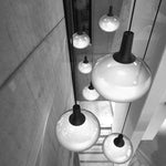 Matt Glass Dimmable LED Ceiling Chandelier for Dinning Room