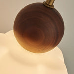 Walnut Wood LED Wall Lamp Sconce Pull Chain Switch Adjustable Art Light