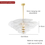Amber Glass Ceiling Chandelier for Elegant Living Room Decor.