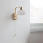 Rotatable LED Wall Light Fixture with Pull Chain Switch, Modern Nordic Design