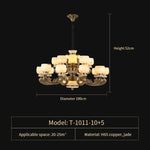Jade Chandelier: Stylish Chinese Zen Living Room Lamp for Duplex Building by Guangdong Zhongshan