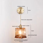 Copper Glass LED Wall Light for Modern Nordic Living Room Bedroom