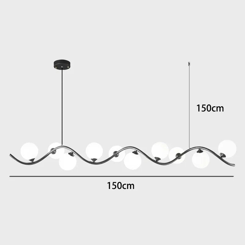 Nordic Glass Ball LED Pendant Lights for Home Decor and Lighting Fixture