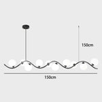 Nordic Glass Ball LED Pendant Lights for Home Decor and Lighting Fixture