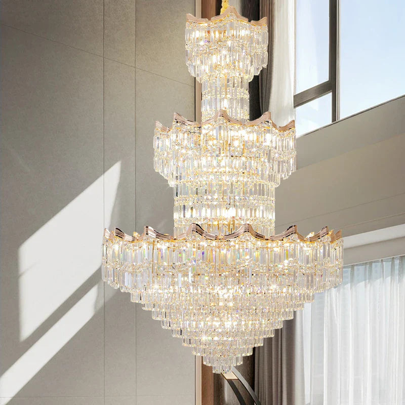 Crystal Duplex Chandelier: Post-Modern Luxury Living Room Club Villa Lighting