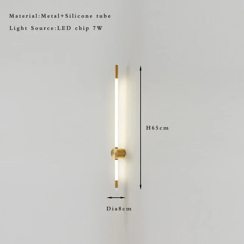 Vertical Slim Wall Sconce Indoor Light Fixture