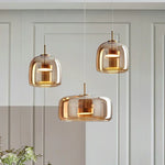 Modern Glass LED Pendant Lights for Dining Room Kitchen Table & B&B Loft Stair Chandeliers
