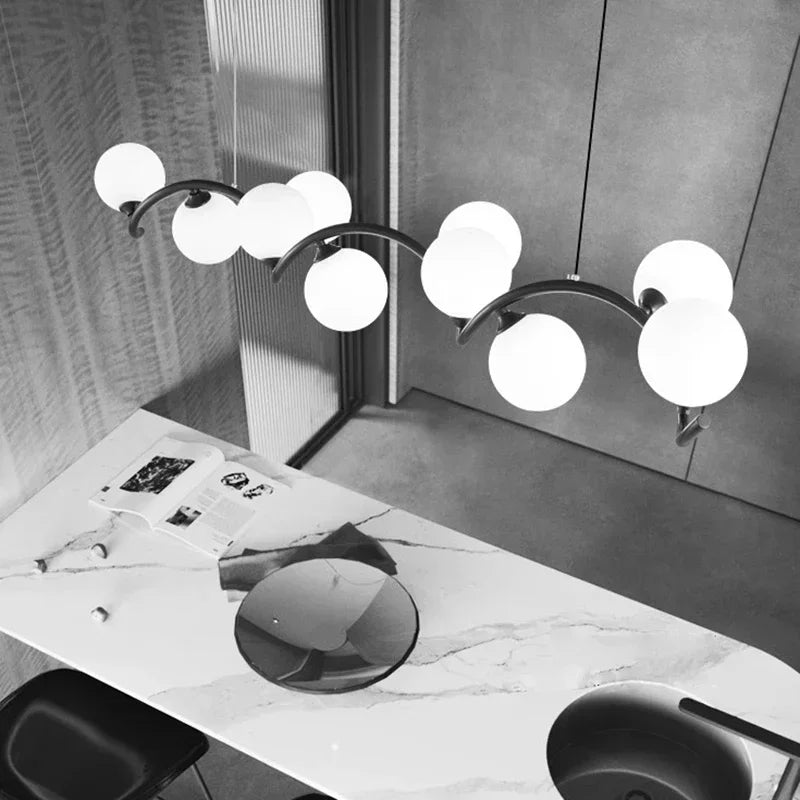 Nordic Glass Ball LED Pendant Lights for Home Decor and Lighting Fixture