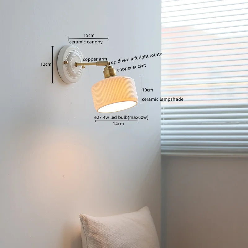 Modern Ceramic LED Wall Lamp for Home Decor