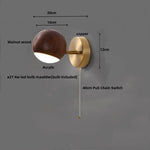 LED Wood Base Wall Sconce Modern Art Light Fixture for Living Room & Bathroom