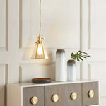 Afralia™ Glass LED Hanging Lamp | Minimalist Copper Pendant Light