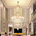 Elegant Simple Staircase Chandelier LED Livingroom Villa Creative Hotel Lighting