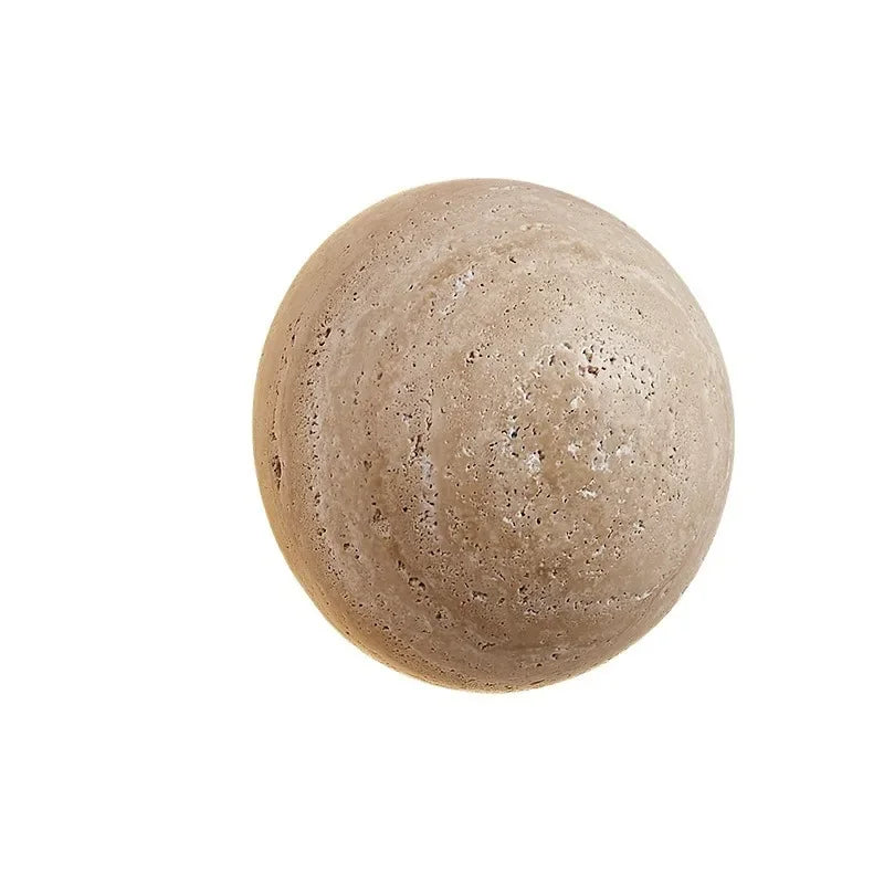 Round Stone Wall Mounted LED Sconce for Living Room & Bedroom