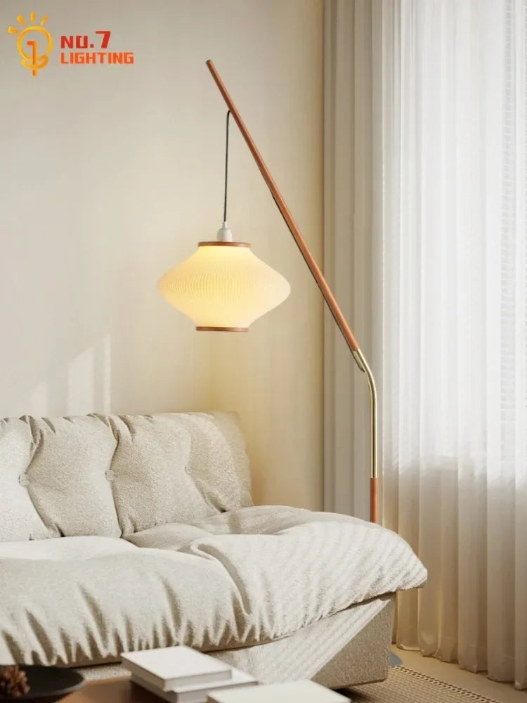 Cream Wind Acrylic Designer LED Floor Lamp for Living Room and Bedroom