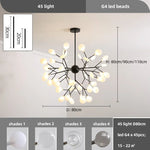 Afralia™ Nordic G4 LED Chandelier: Modern Branch Pendant Light, Gold/Black, Art Decor Lighting