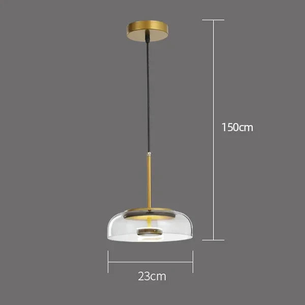 Glass Pendant Lamp Ceiling Hanging Light - Danish Designer Stylish Suspension