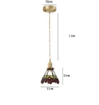 Blue Glass Pendant Lights for Bedroom Dinning Living Room