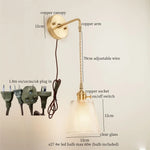 Afralia™ Copper LED Wall Lamp for Bedroom Sofa, Bathroom, Mirror, Stair Light