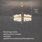 Moonshade Marble & Copper Chandelier