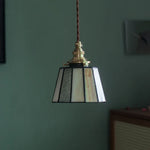 Afralia™ Tiffany Brass Glass LED Pendant Lights for Home and Cafe Decor