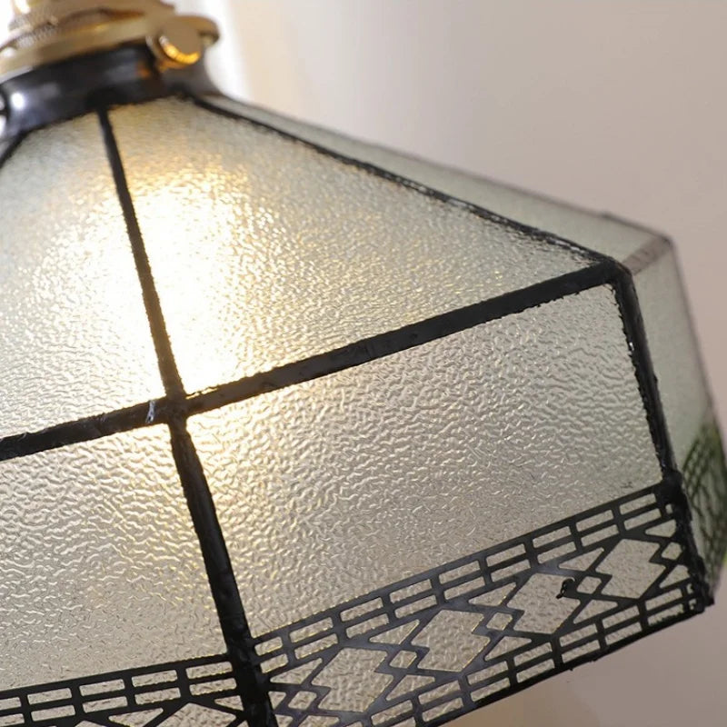 Gray Glass LED Pendant Light Fixture with Adjustable Hang Lamp