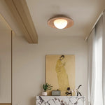 Yellow Travertine LED Ceiling Lamp, Modern Nordic 3D Print Light Fixtures