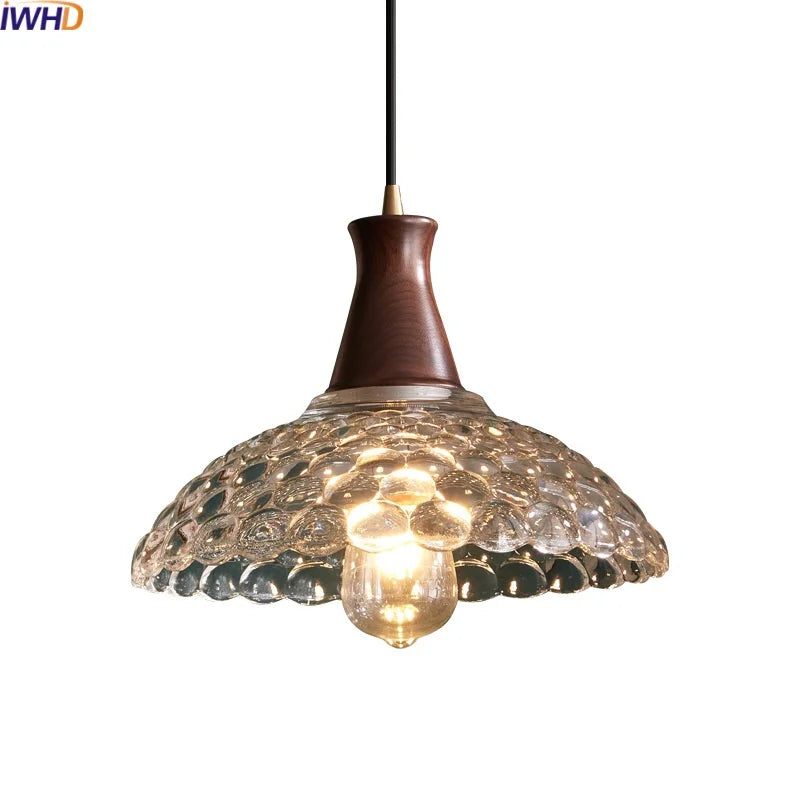 Modern LED Glass Pendant Light for Bedroom Kitchen Dining Room Fixtures