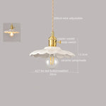 White Ceramic LED Pendant Lamp Modern Hanging Light Fixtures