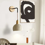 Cement Shade Wood LED Wall Sconce Light Fixture for Home Decor